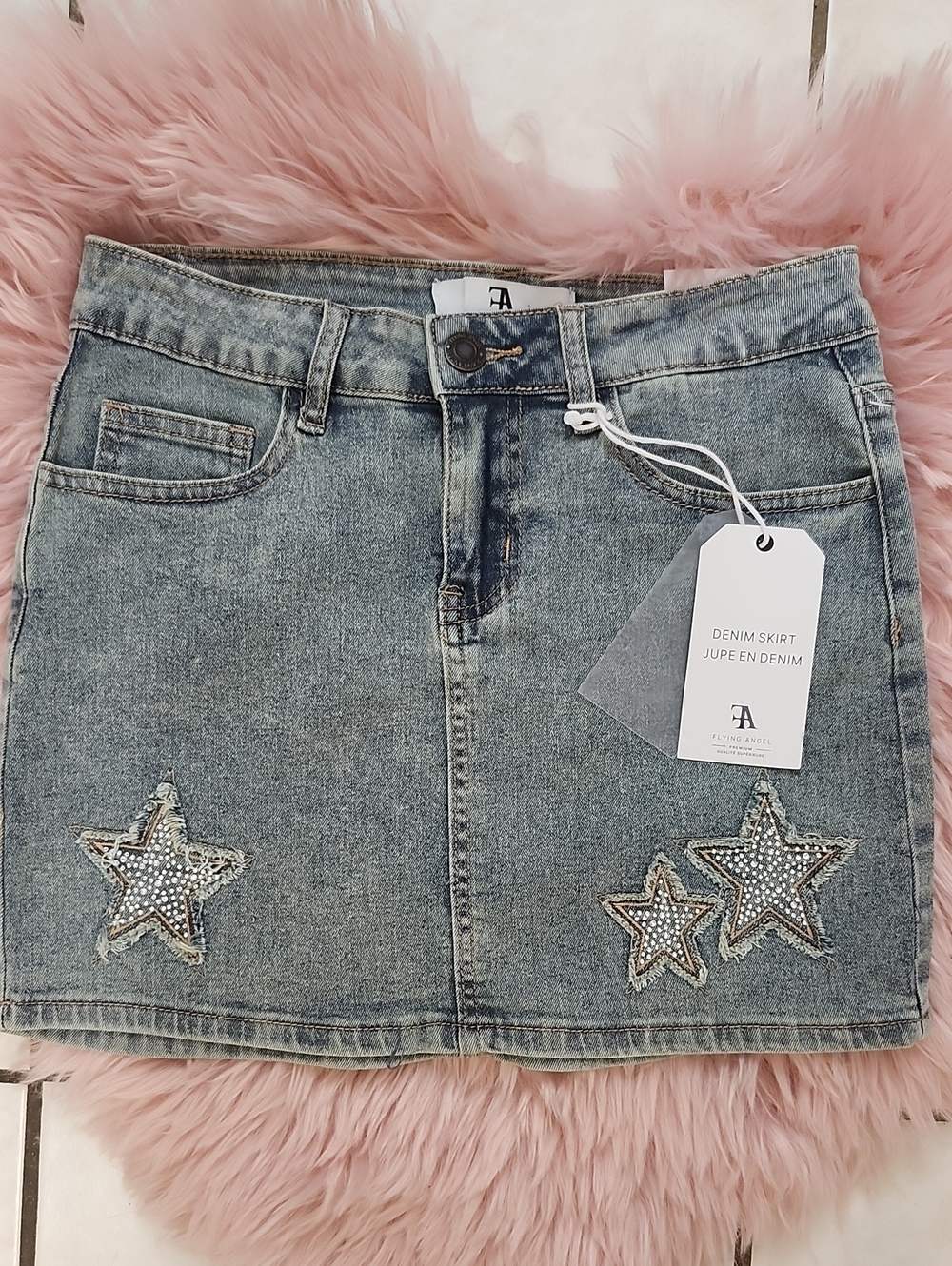 Brand NEW NWT FLYING ANGEL DENIM MINI SKIRT-0